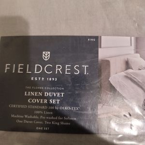 FieldCrest king linen duvet set